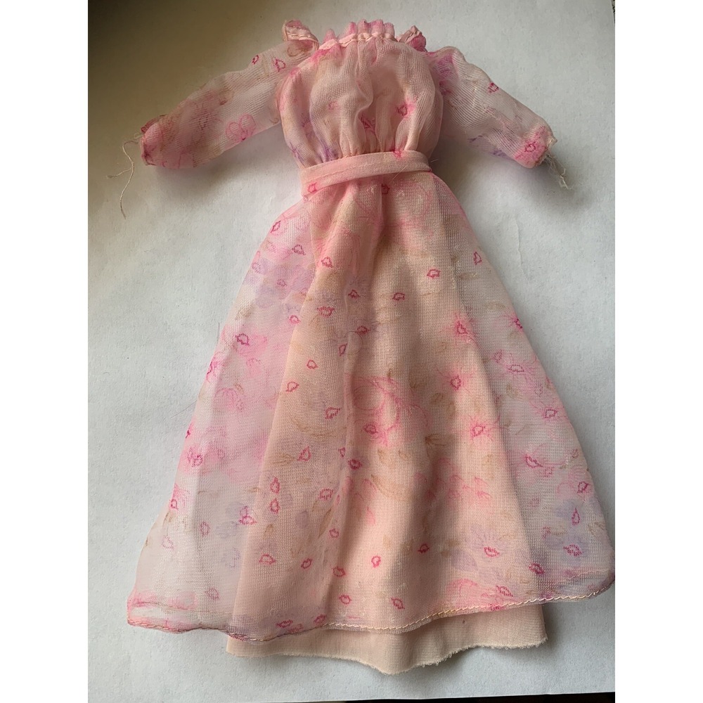 1978 Kissing Barbie Original Pink Floral Dress #2597